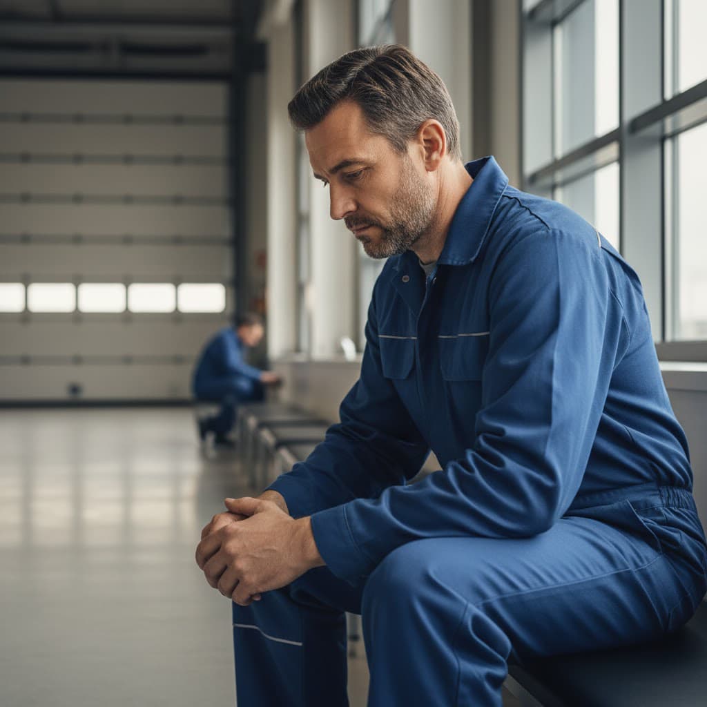 Aircraft maintenance worker experiencing occupational health symptoms from aerotoxic syndrome exposure